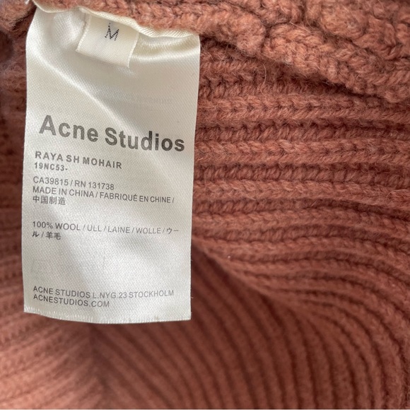 Acne Studios Plunge Neck Sweater Sz M - Picture 3 of 6